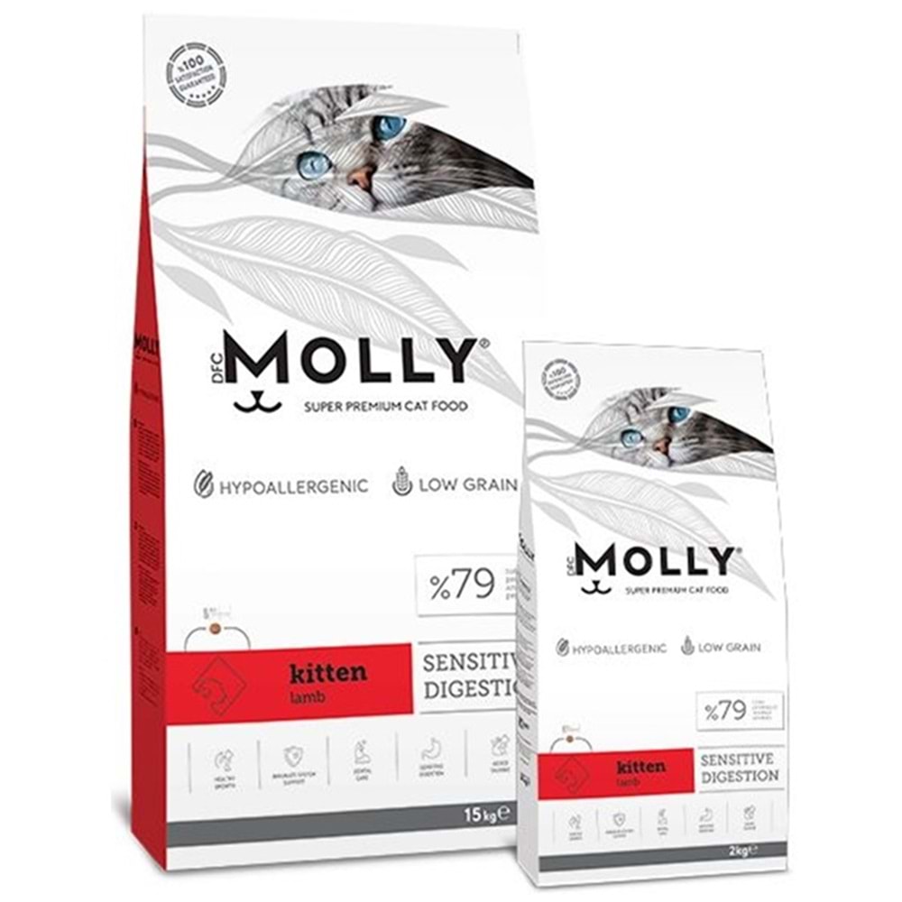 Molly Kitten Sensitive Digestion Lamb Kuzu Etli Tahılsız Yavru Kedi Maması 2 Kg