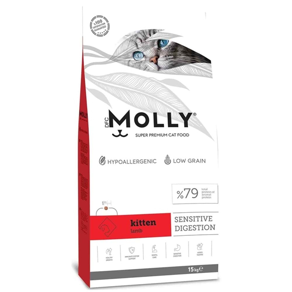 Molly Kitten Sensitive Digestion Lamb Kuzu Etli Tahılsız Yavru Kedi Maması 2 Kg