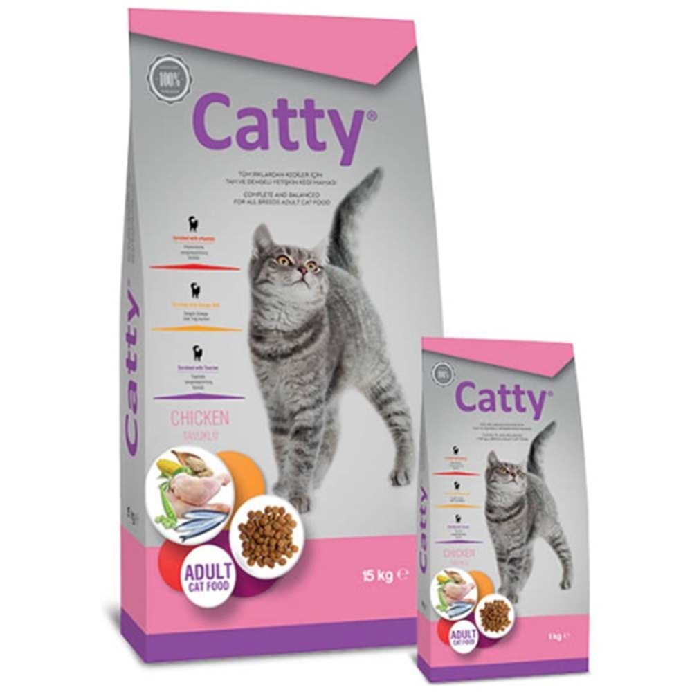 Catty Adult Chicken Tavuk Etli Yetişkin Kedi Maması 1 Kg