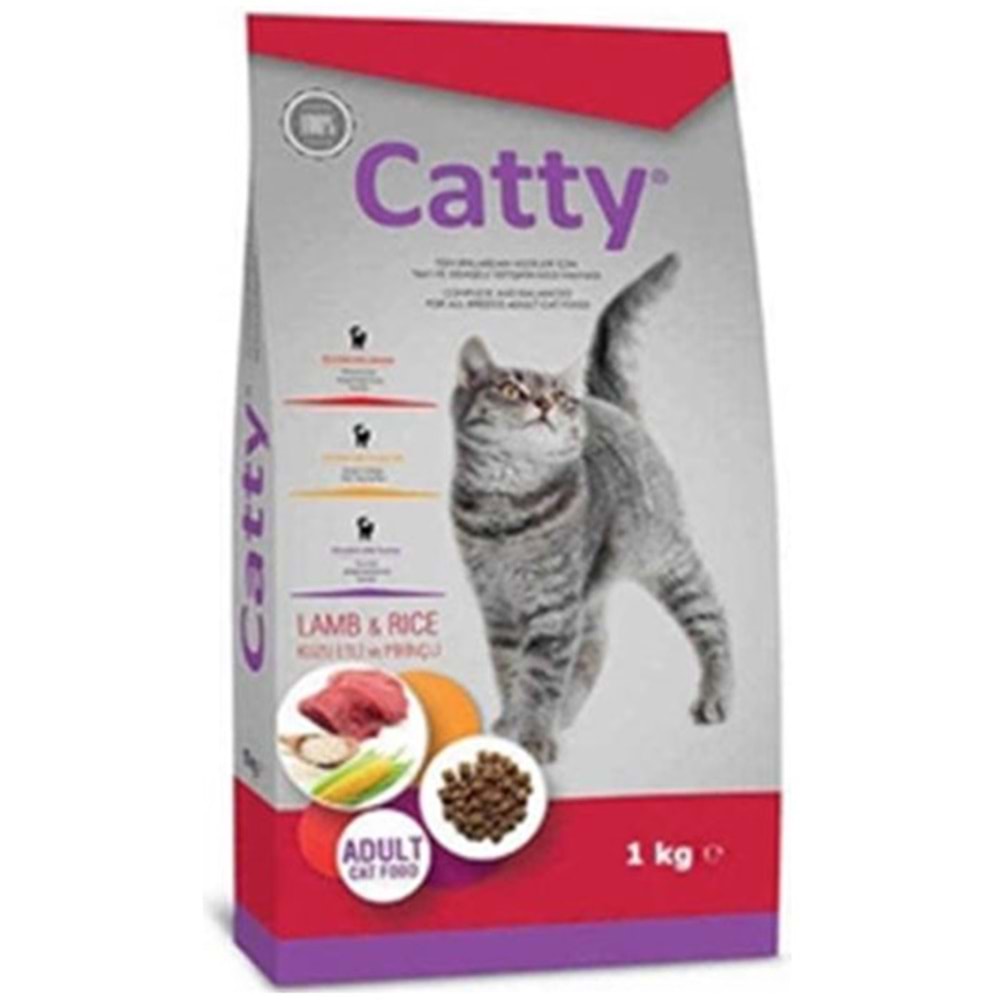 Catty Adult Lamb & Rice Kuzu Etli ve Pirinçli Yetişkin Kedi Maması 1 Kg