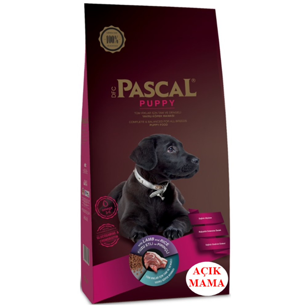 Pascal Puppy Kuzulu Pirinçli Yavru Açık Köpek Maması 1 Kg