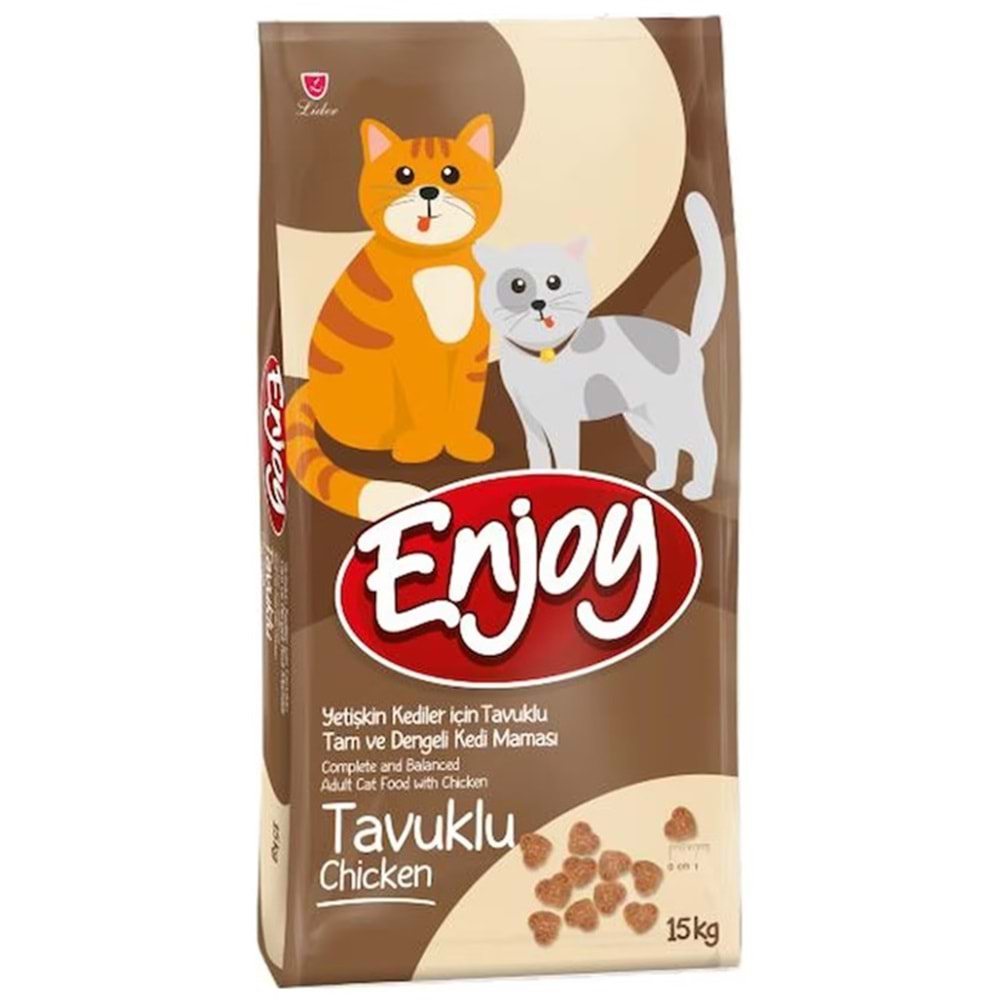 Enjoy Adult Chicken Tavuk Etli Yetişkin Kedi Maması 15 Kg