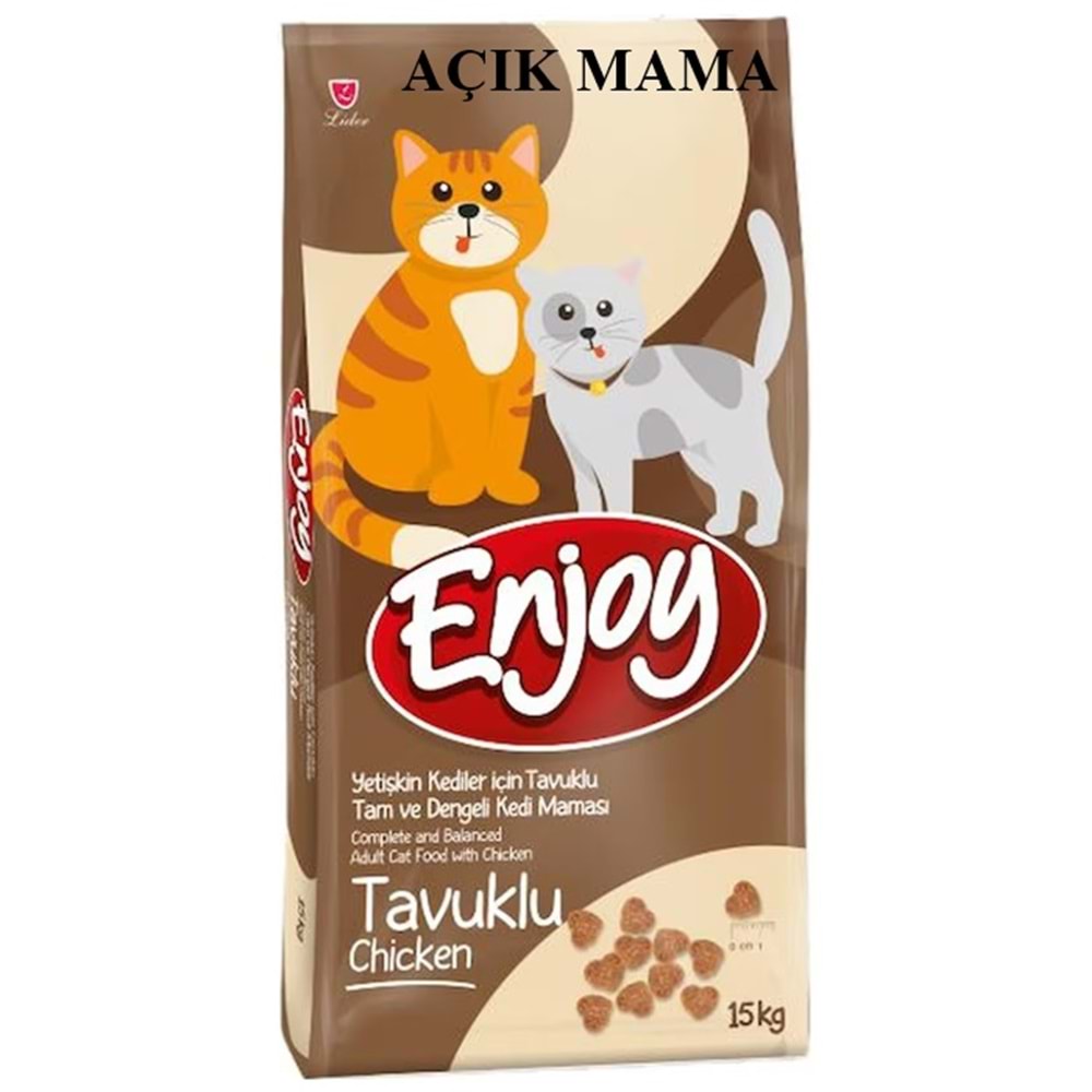 Enjoy Adult Chicken Tavuk Etli Açık Kedi Maması 500 Gr