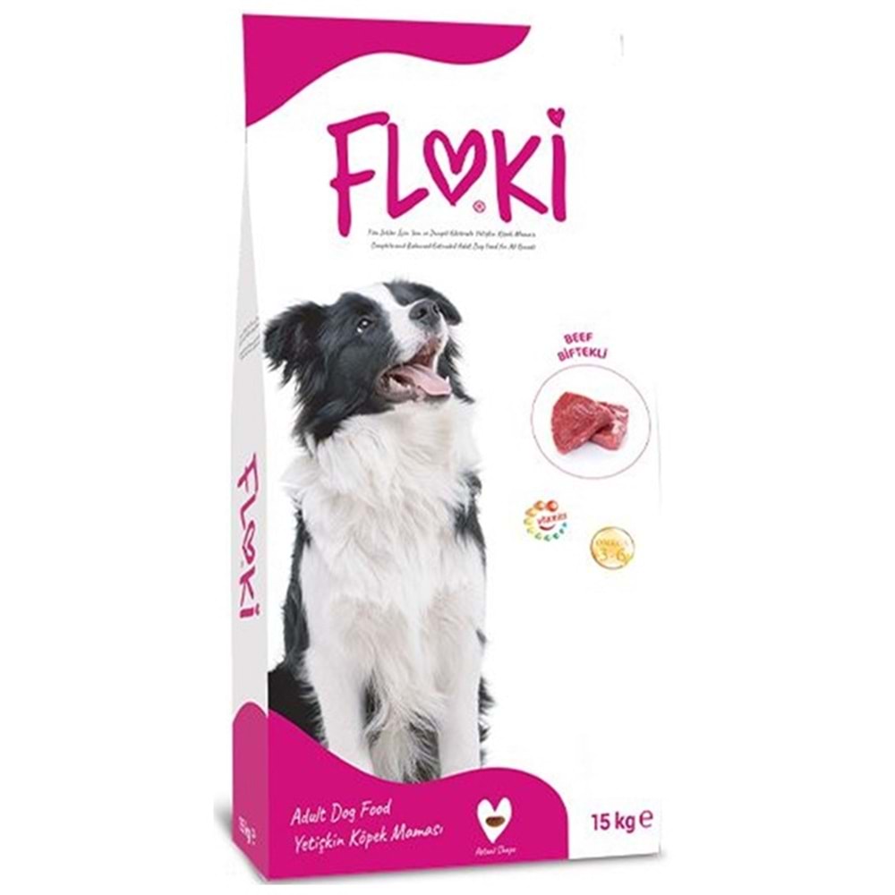Floki Adult Beef Biftekli Yetişkin Köpek Maması 15 Kg