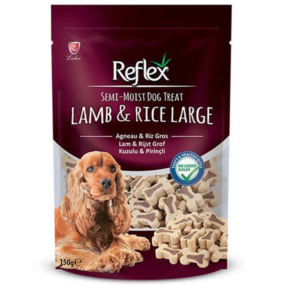 Reflex Semi-Moist Dog Treat Lamb & Rice Large Kuzulu & Pirinçli Kemikler Küçük ve Orta Irk Köpek Ödülü 150 Gr