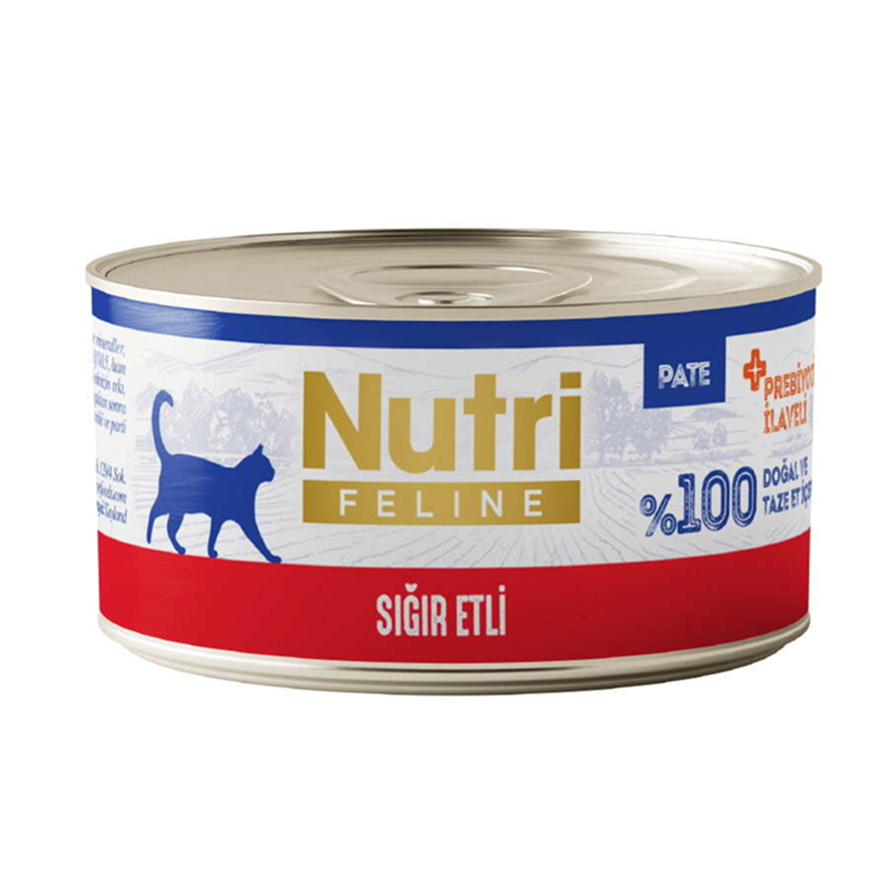Nutri Feline Tahılsız Pate Sığır Etli Yetişkin Kedi Konservesi 70 Gr