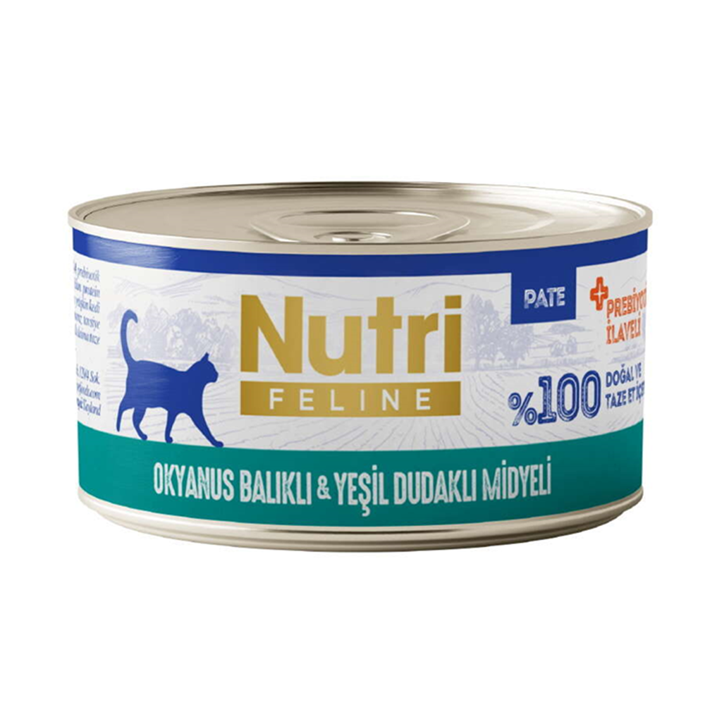 Nutri Feline Tahılsız Pate Okyanus Balıklı ve Yeşil Dudaklı Midyeli Yetişkin Kedi Konservesi 70 Gr