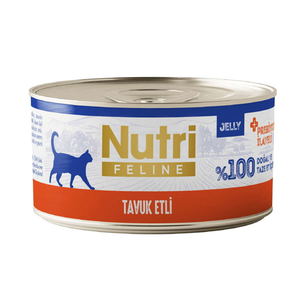 Nutri Feline Tahılsız Jelly Tavuk Etli Yetişkin Kedi Konservesi 70 Gr