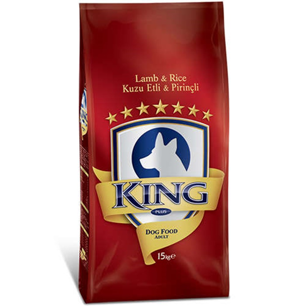 King Plus Adult Kuzu Etli ve Pirinçli Yetişkin Köpek Maması 15 Kg