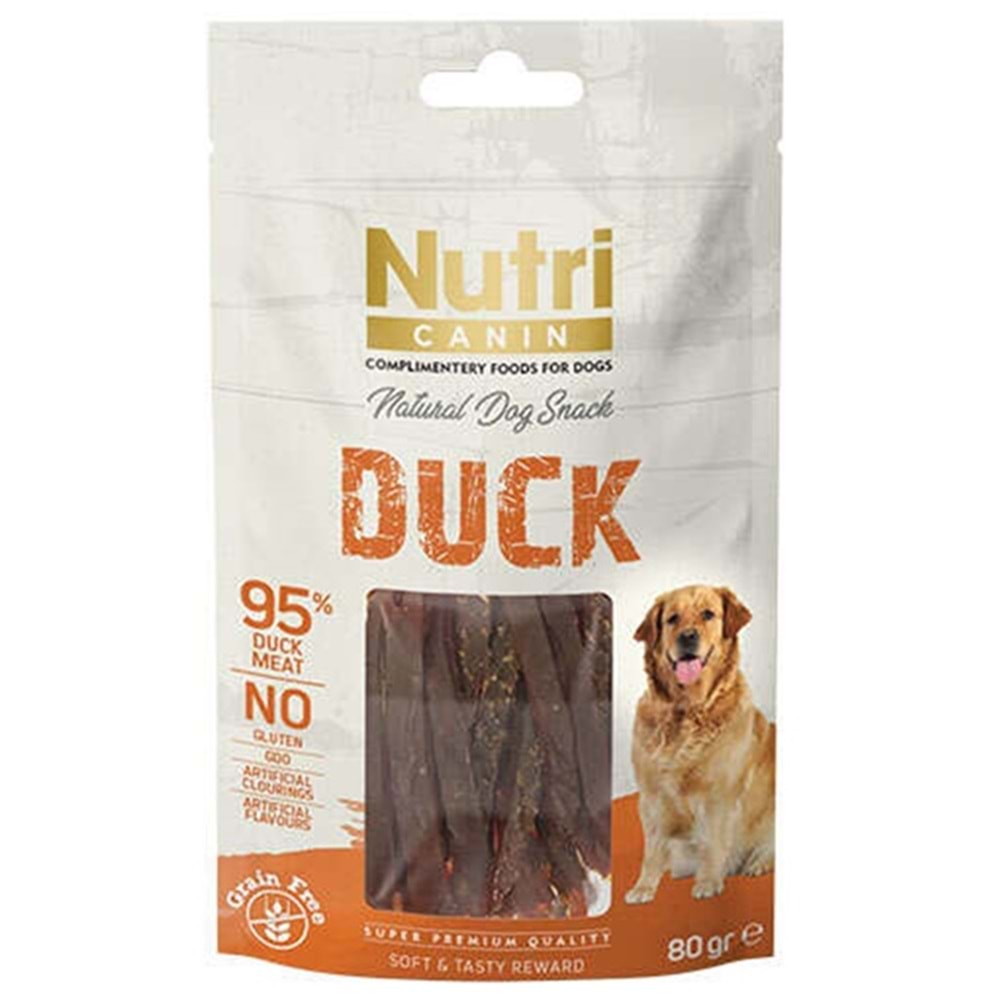 Nutri Canin Snack Duck Ördek Etli Tahılsız Köpek Ödülü 80 Gr