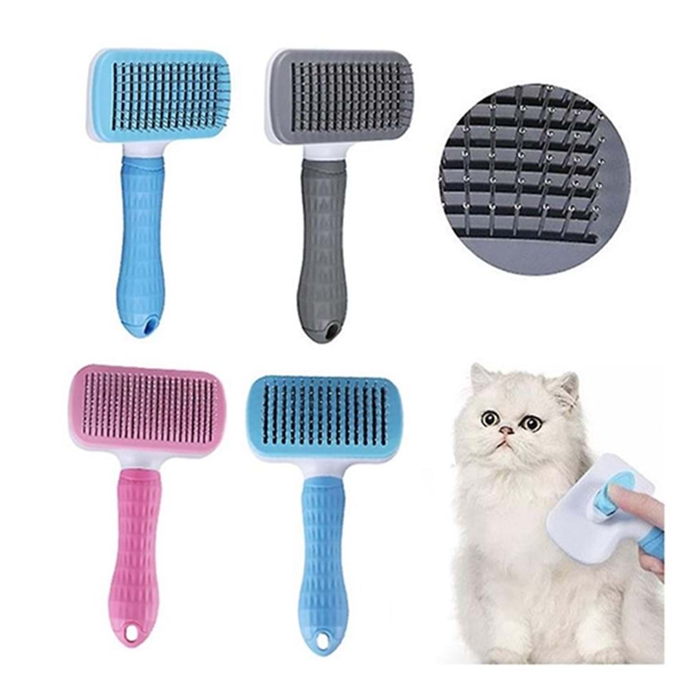 Cleanpet's Lüx Basmalı Kare Kedi Köpek Fırçası (18 Cm)