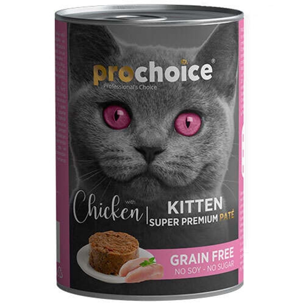 Prochoice Kitten Tahılsız Tavuk Etli Pate Yavru Kedi Konservesi 400 Gr