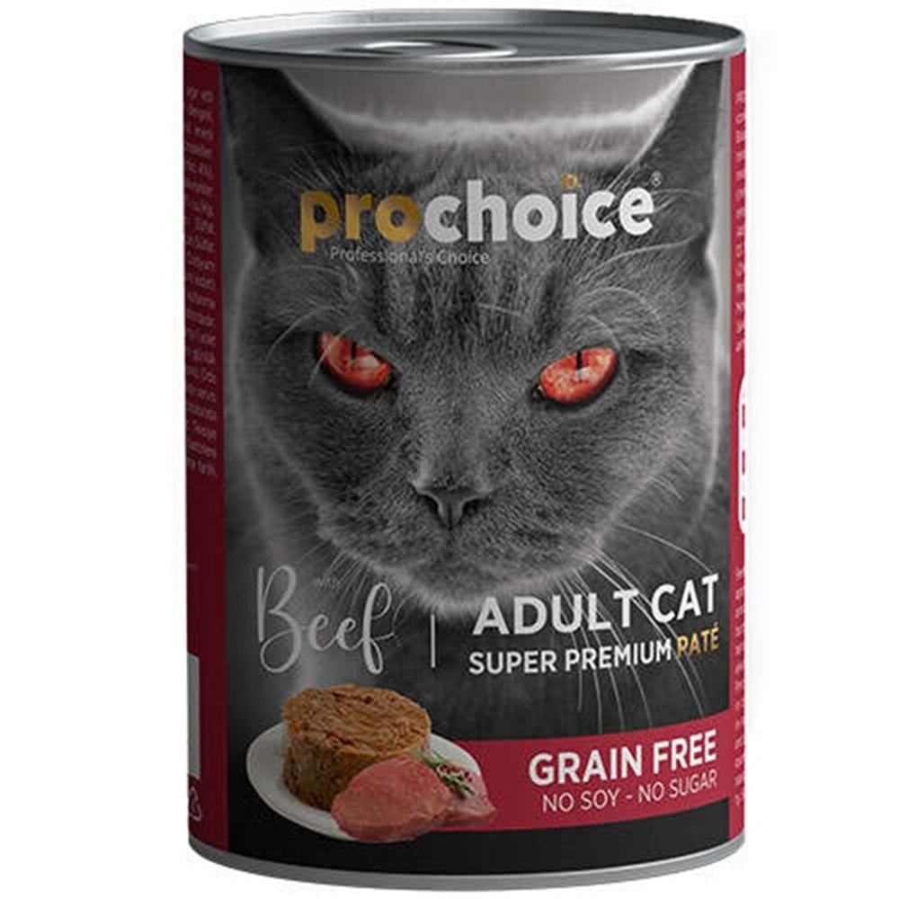 Prochoice Adult Tahılsız Sığır Etli Pate Kedi Konservesi 400 Gr