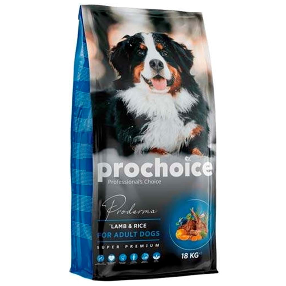 Prochoice Proderma Adult Lamb & Rice Kuzu Etli ve Pirinçli Yetişkin Köpek Maması 18 Kg