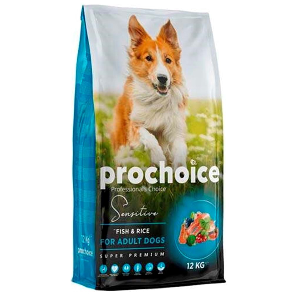 Prochoice Sensitive Adult Fish & Rice Balıklı ve Pirinçli Yetişkin Köpek Maması 12 Kg