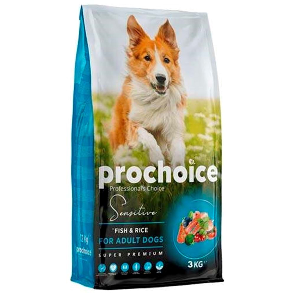 Prochoice Sensitive Adult Fish & Rice Balıklı ve Pirinçli Yetişkin Köpek Maması 3 Kg