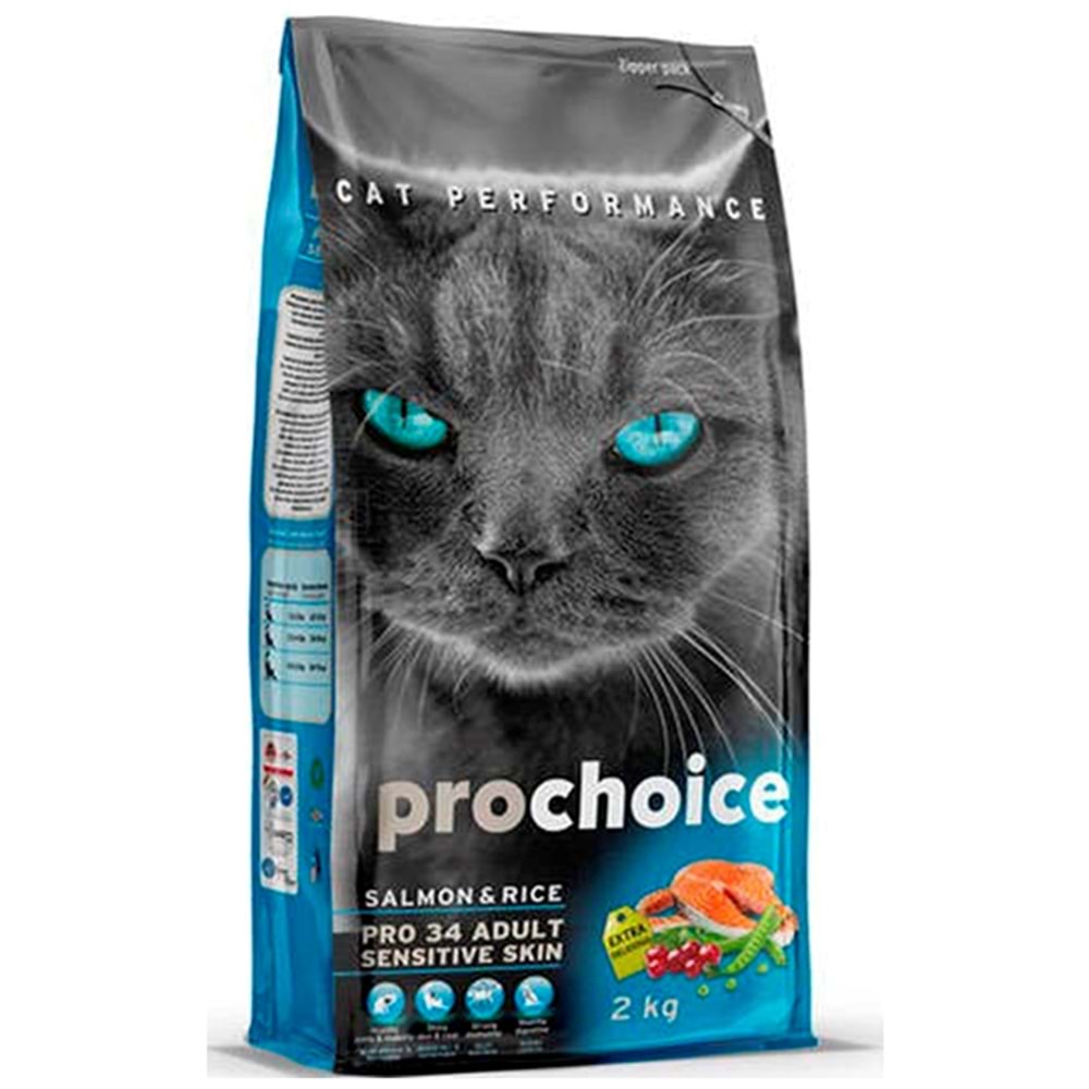 Prochoice Pro34 Adult Salmon & Rice Somon ve Pirinçli Yetişkin Kedi Maması 2 Kg