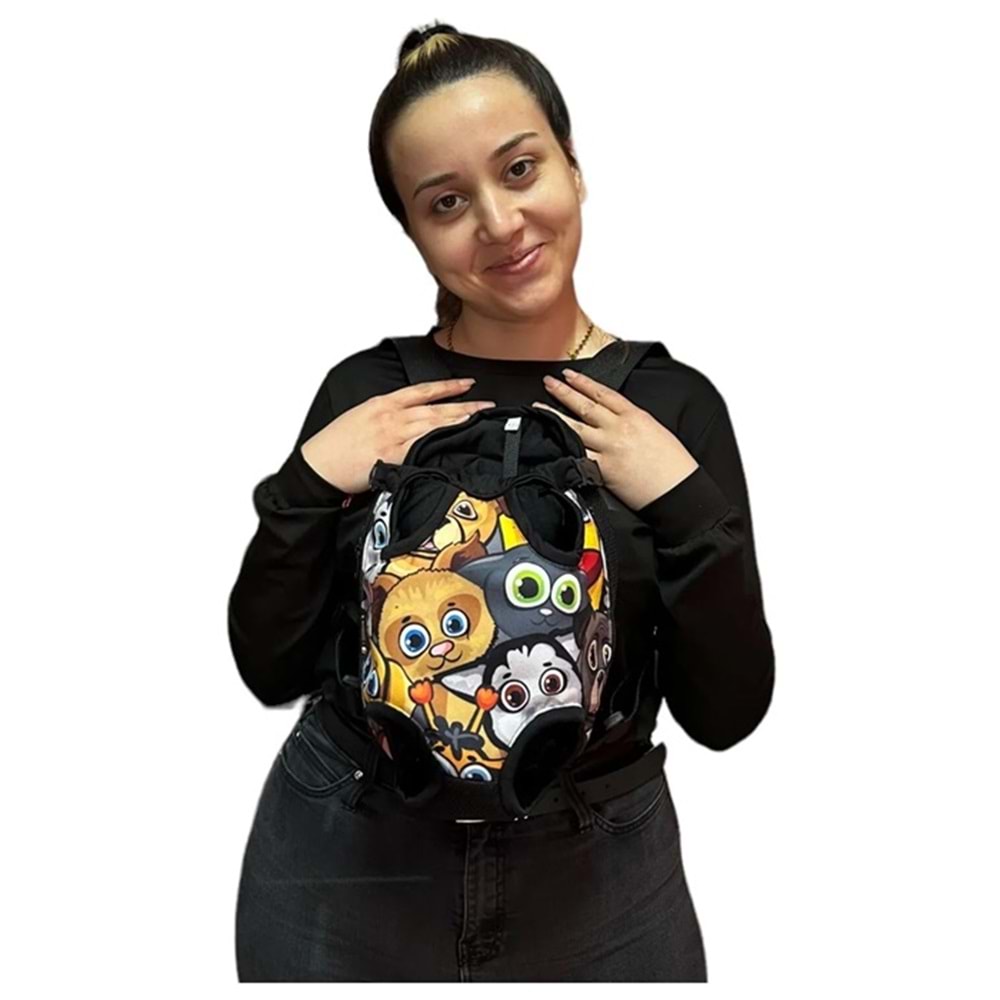 Pati Kedi Köpek Kanguru Taşıma Çantası (S) (4-6 Kg)