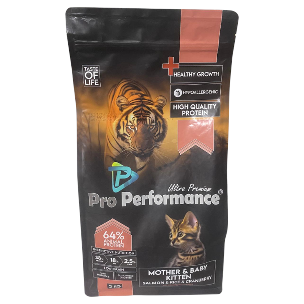 Pro Performance Mother & Baby Kitten Salmon, Rice, Cranberry Somonlu, Pirinçli ve Kızılcıklı Yavru Kedi Maması 2 Kg