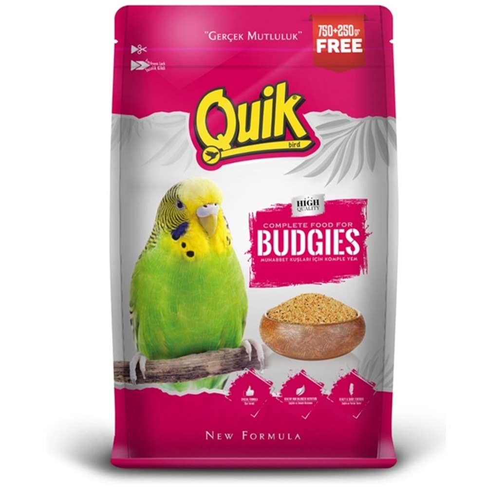 Quik Muhabbet Kuşu Yemi 750+250 Gr