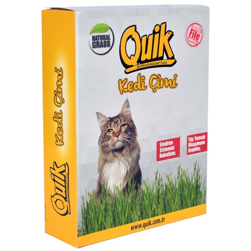 Quik Doğal Kedi Çimi (Koruyucu File Hediyeli)