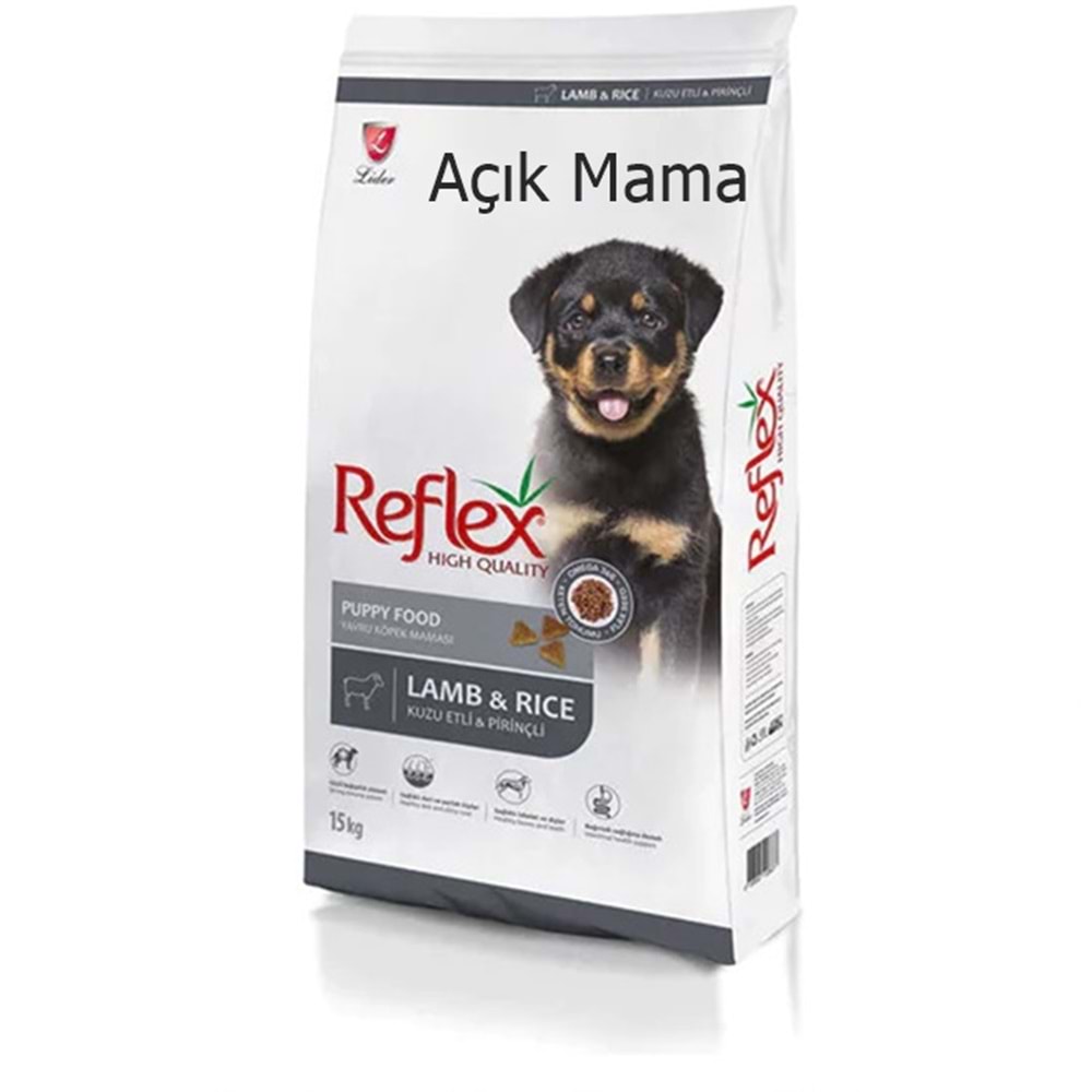 Reflex Puppy Kuzu Etli Pirinçli Açık Yavru Köpek Maması (842 Gr)