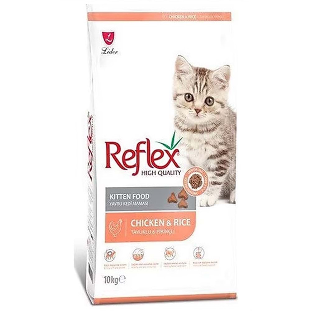 Reflex Kitten Chicken & Rice Tavuk Etli ve Pirinçli Yavru Kedi Maması 10 Kg