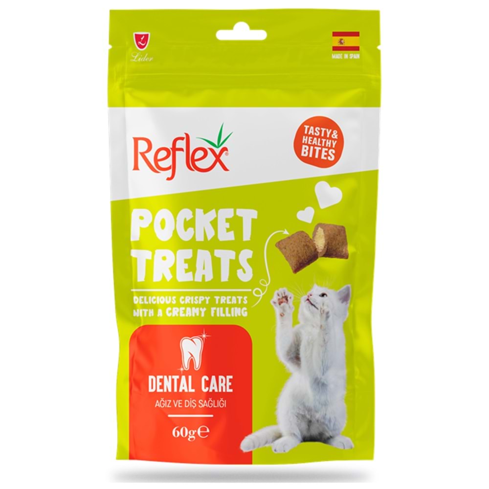 Reflex Pocket Treats Dental Care Ağız ve Diş Sağlığı İçin Kedi Ödülü 60 Gr