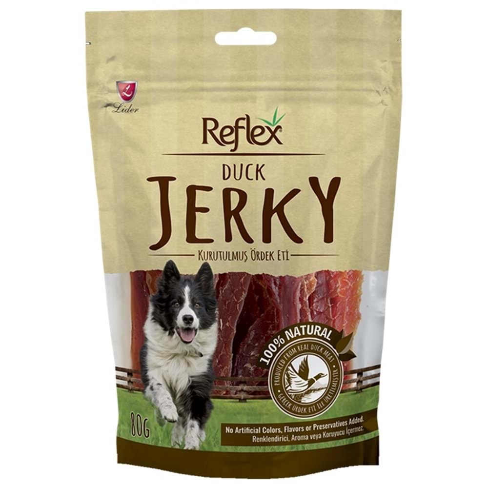 Reflex Duck Jerky Kurutulmuş Ördek Etli Köpek Ödülü 80 Gr