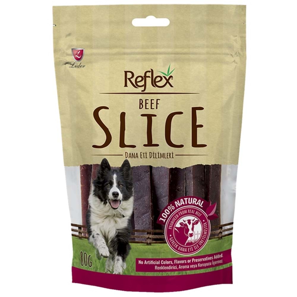 Reflex Beef Slice Kurutulmuş Dana Eti Dilimleri Köpek Ödülü 80 Gr