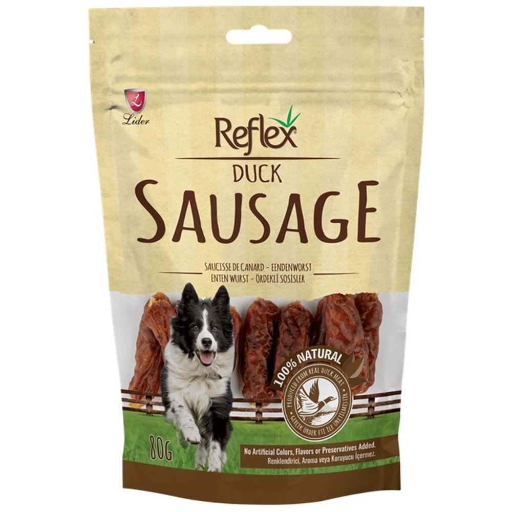 Reflex Dog Duck Sausage Sticks Ördekli Sosisler Köpek Ödülü 80 Gr