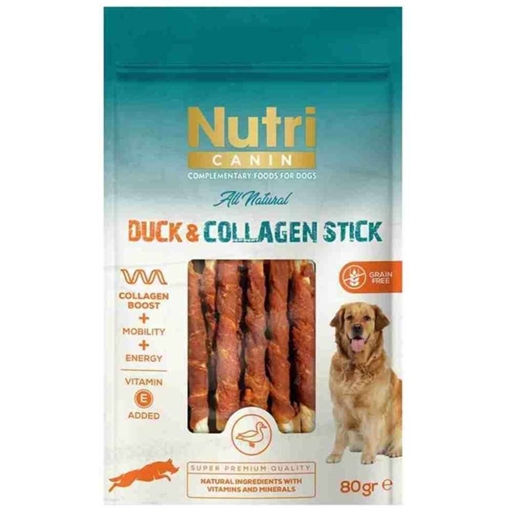 Nutri Canin Duck & Collagen Stick Ördek Etli Kolajen Köpek Ödül Çubuğu 80 Gr