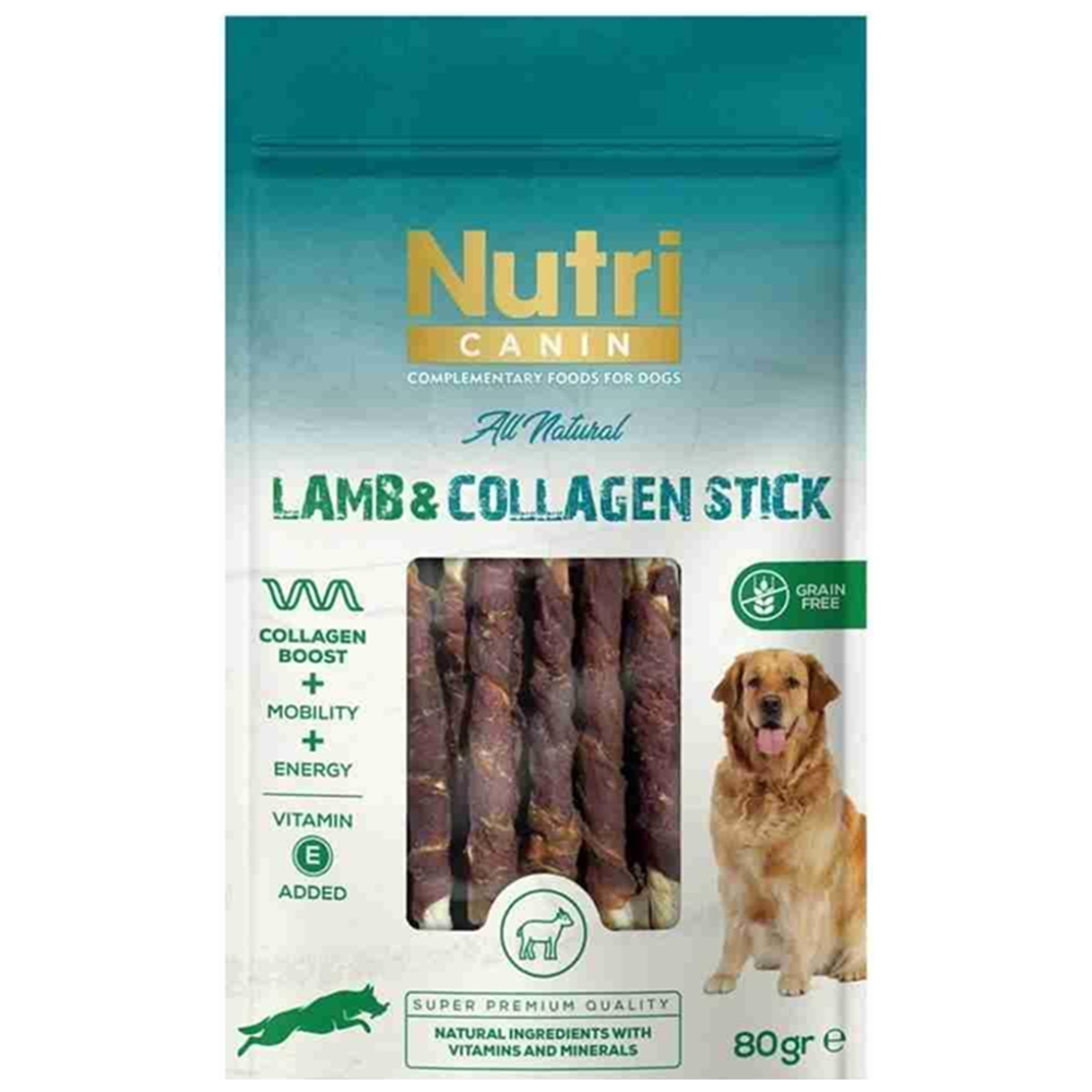Nutri Canin Lamb & Collagen Stick Kuzu Etli Kolajen Köpek Ödül Çubuğu 80 Gr