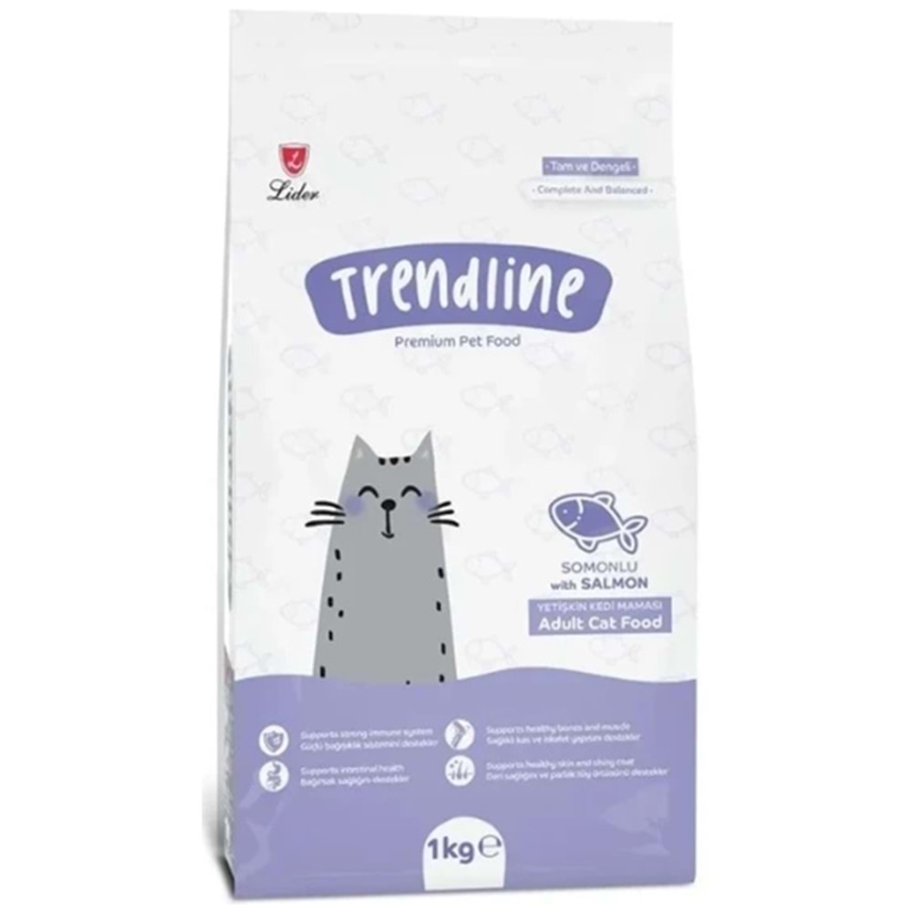 Trendline Adult With Salmon Somonlu Yetişkin Kedi Maması 1 Kg