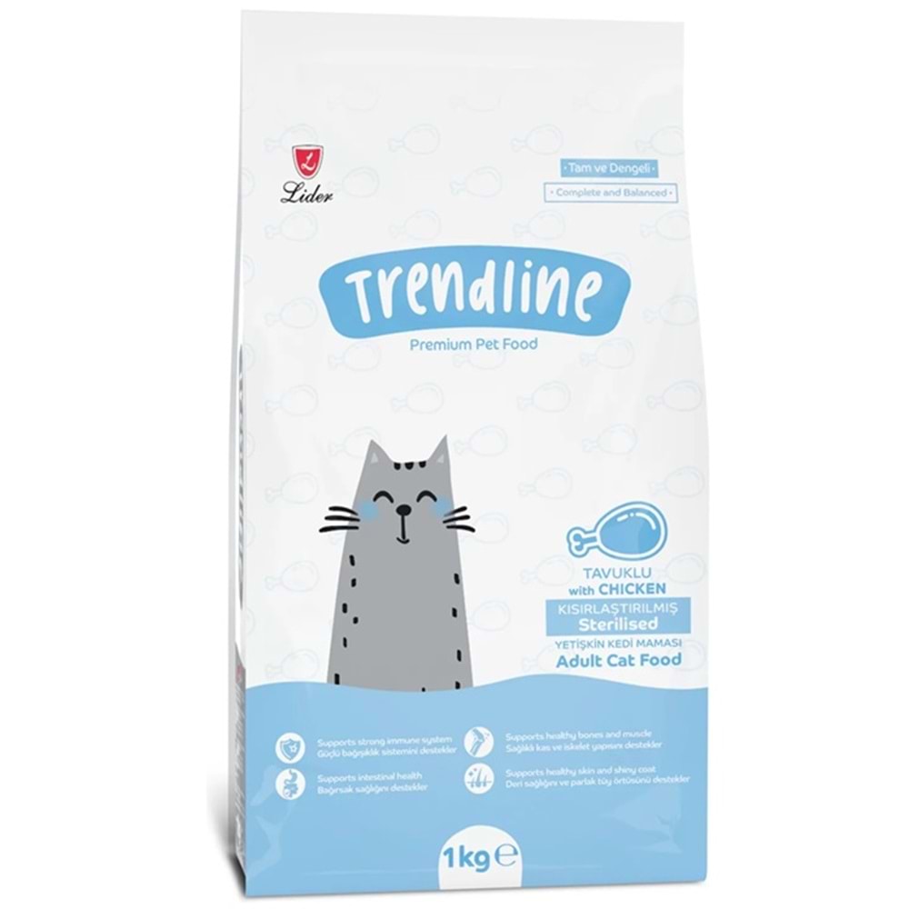 Trendline Sterilised With Chicken Tavuk Etli Kısırlaştırılmış Kedi Maması 1 Kg
