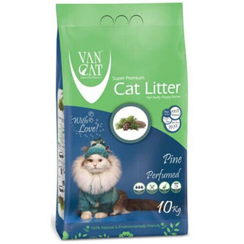 VanCat Çam Kokulu İnce Taneli Topaklanan Kedi Kumu 10 Kg - 10,8 Lt