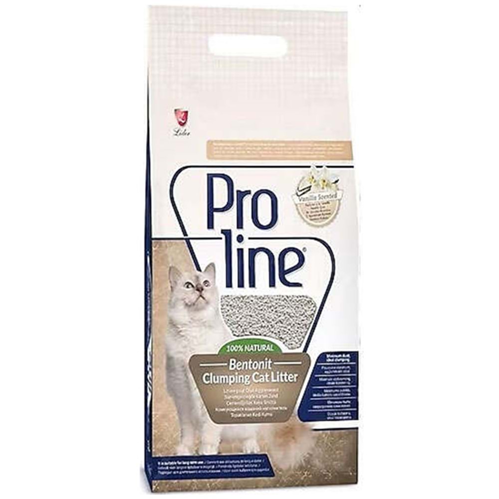 Proline Bentonit Vanilya Kokulu Topaklanan İnce Taneli Kedi Kumu 5 Lt
