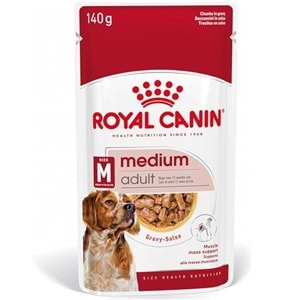 Royal Canin Pouch Adult Medium Gravy Soslu Orta Irk Yetişkin Köpek Yaş Maması 140 Gr