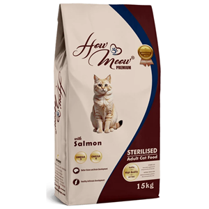 How Meow Sterilised Cat Food With Salmon Somonlu Kısırlaştırılmış Kedi Maması 15 Kg