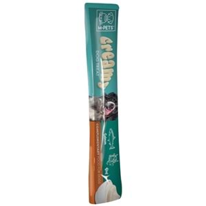 M-Pets Creamy Dog Treat Salmon & Beef Somonlu ve Biftekli Köpek Ödülü 4x15 Gr