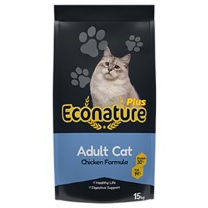 Econature Plus Adult Cat Chicken Formula Tavuklu Yetişkin Kedi Maması 15 Kg