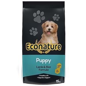 Econature Puppy Lamb & Rice Formula Kuzu Etli ve Pirinçli Yavru Köpek Maması 15 Kg