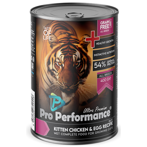 Pro Performance Kitten Chicken & Egg Recipe Chunk In Jelly Tavuklu ve Yumurtalı Yavru Kedi Konservesi 400 Gr