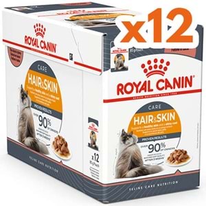 Royal Canin Pouch Care Hair & Skin Gravy Soslu Hassas Tüylü Kedi Yaş Maması 12x85 Gr