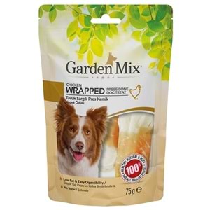 Gardenmix Chicken Wrapped Press Bone Dog Treat Tavuk Sargılı Pres Kemik Köpek Ödülü 75 Gr