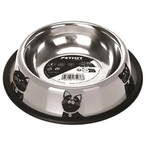 Petjoy Catfamily Çelik Kedi Mama ve Su Kabı 910 Ml