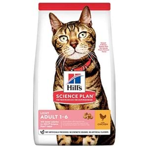Hills Light Adult 1-6 With Chicken Tavuk Etli Düşük Kalorili Yetişkin Kedi Maması 3 Kg