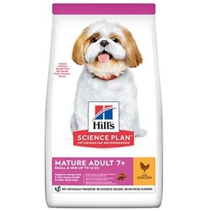 Hills Mature Adult 7+ With Chicken Small & Mini Tavuk Etli Yaşlı Köpek Maması 1,5 Kg