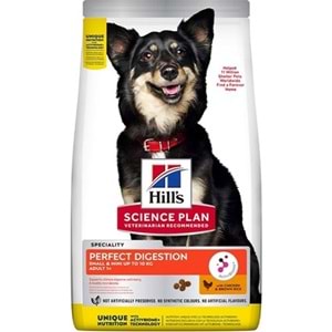Hills Adult Perfect Digestion With Chicken & Brown Rice Small & Mini Tavuk Etli Ve Pirinçli Küçük Irk Yetişkin Köpek Maması 1,5 Kg