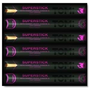 Tomi Sticks With Rabbit, Duck, Cheese & Cat Grass Tavşan, Ördek, Peynir ve Kedi Çimli Kedi Ödül Çubuğu 6x5 Gr